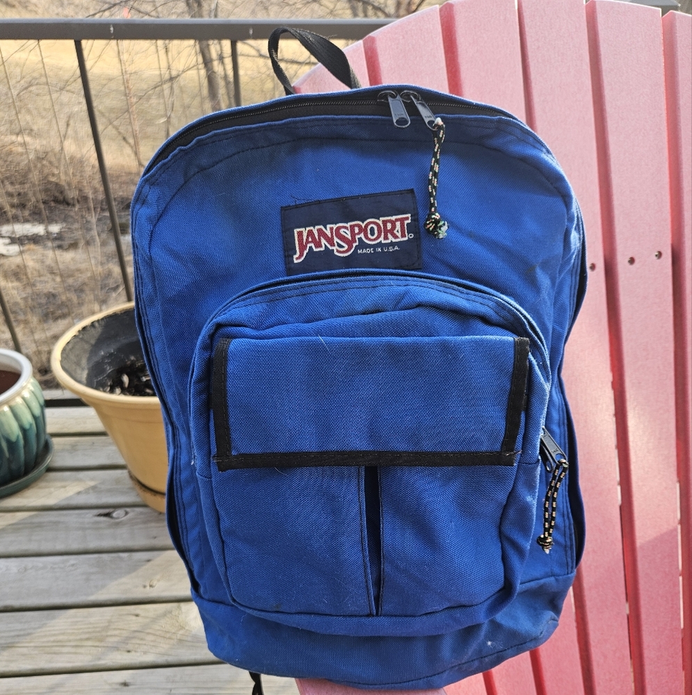 Vintage Circa 1991 JanSport Blue Backpack